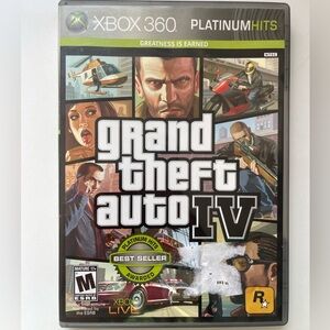 Grand Theft Auto IV XBOX 360 with manual